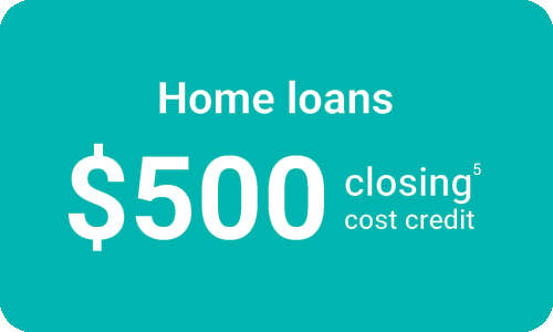 Home loans $500 closing cost credit*****