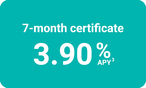 7-month certificate 3.90% APY